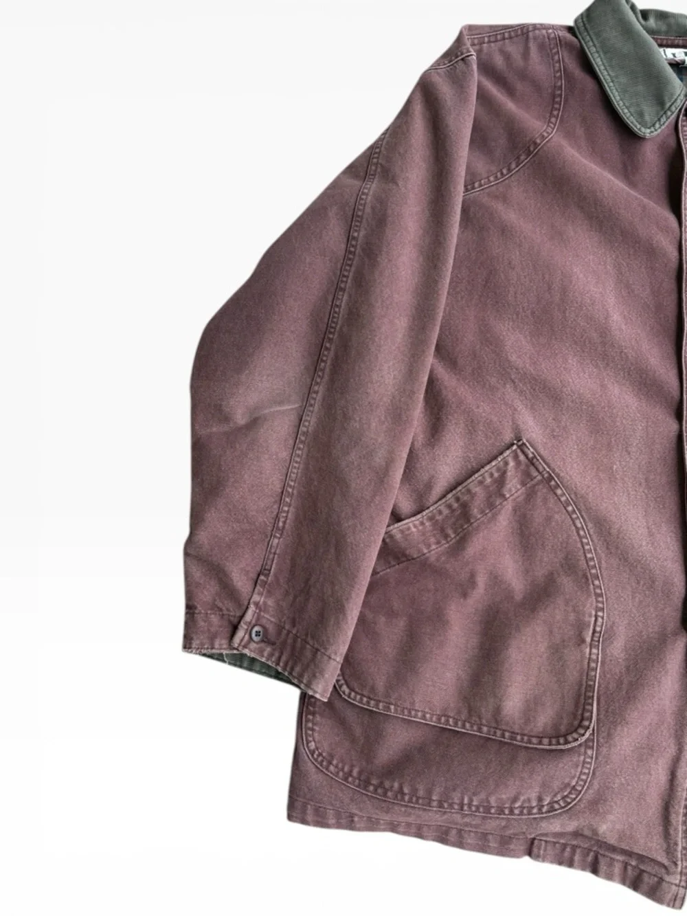 Vintage L.L. Bean PrimaLoft Field Coat Faded Canvas Plaid Lined Chore Jacket XL - Picture 2 of 8